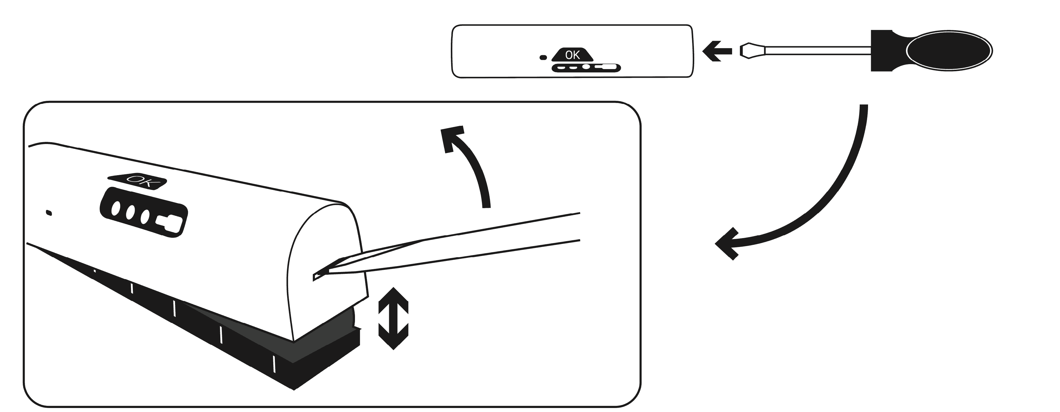 Airis multisensor mounting: separate the front casing with a screwdriver